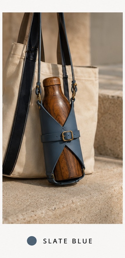 The Cupitta cross-body carrier in Slate Blue